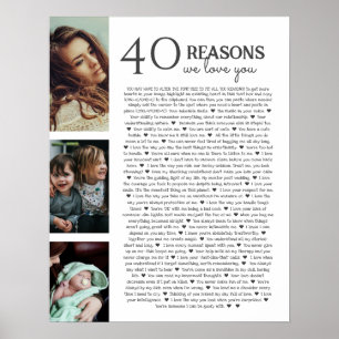Affiche 40 raisons pour lesquelles nous vous aimons PHOTO 