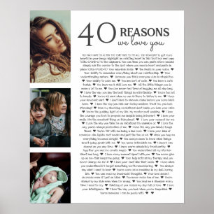 Affiche 40 raisons pour lesquelles nous vous aimons PHOTO