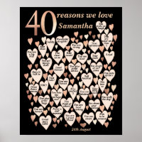 40e anniversaire 40 raisons Nous vous aimons Perso