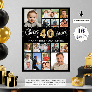 Affiche 40e anniversaire Black Gold 16 Photo Cheers to Yea