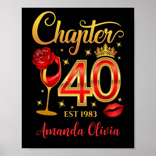 Affiche 40e anniversaire, chapitre 40 dame, femmes (Devant)