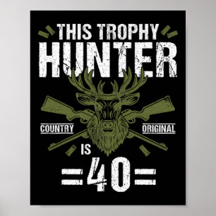 Affiche 40e Anniversaire Chasse au canard Chasseur de cerf