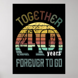 Affiche 40e Anniversaire Mariage Cadeaux Pour Couples