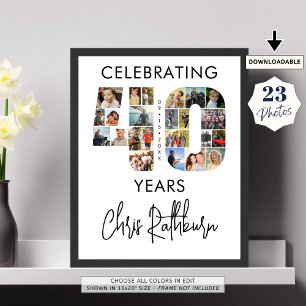 Affiche 40e anniversaire Numéro 40 23 Photo Collage