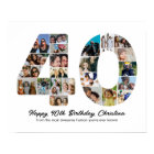 40e anniversaire Numéro 40 Collage photo Anniversa