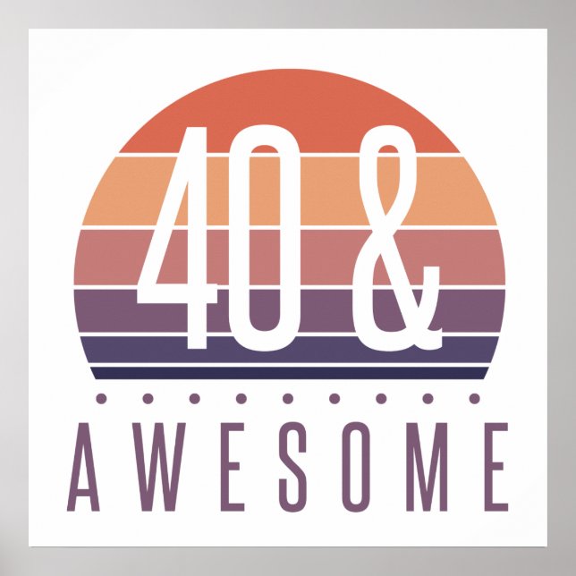 Affiche 40e anniversaire Retro Sunset (Devant)