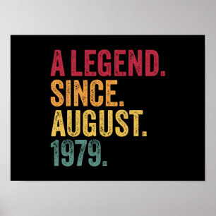 Affiche 40E Cadeau Anniversaire Août 1979 Hommes Drôle 40