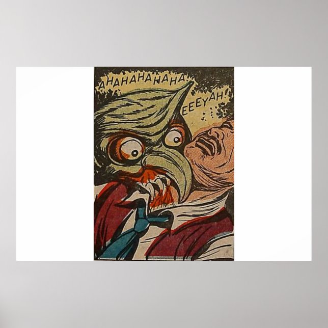 Affiche 40s Golden age horror comics | scary retro comic (Devant)