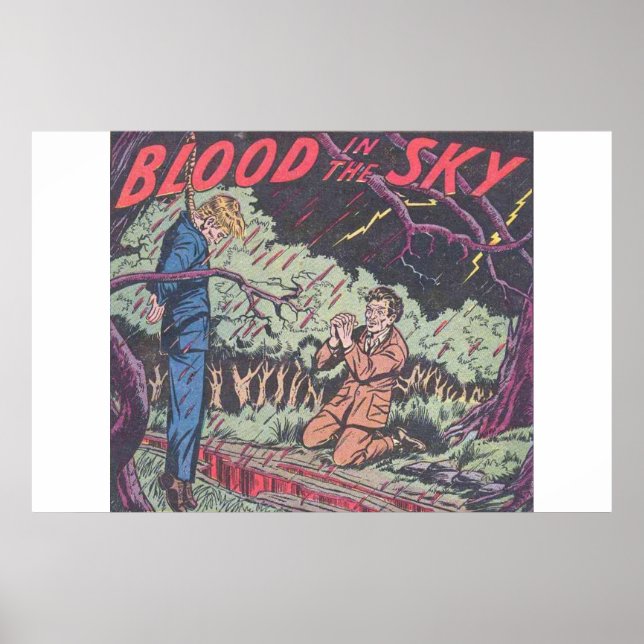 Affiche 40s Horreur bandes dessinées vintages pour les ama (Devant)