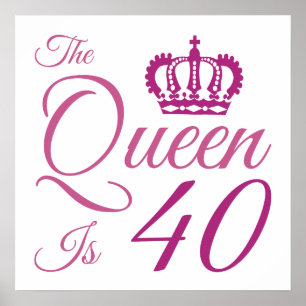Affiche 40th Birthday Queen