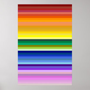 Affiche 42 bandes arc-en-ciel