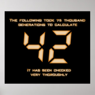 Affiche 42 La réponse