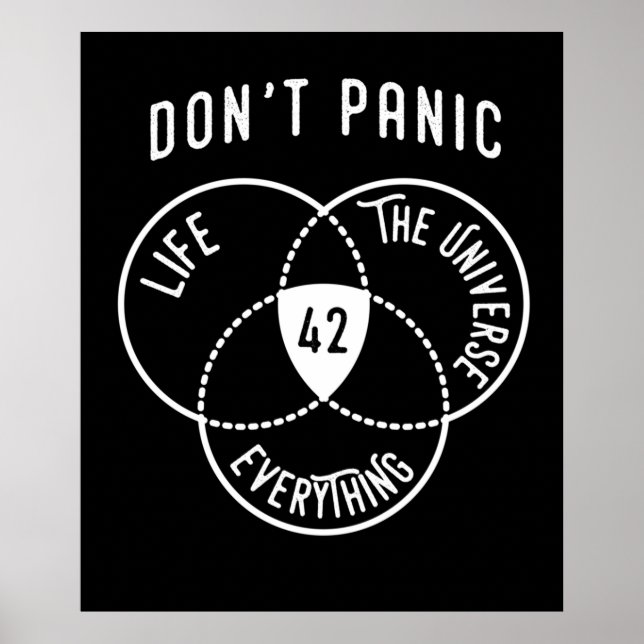 Affiche 42 La réponse à l'univers de la vie et tout T (Devant)