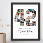 Affiche 42e anniversaire Numéro 42 Photo personnalisée Col<br><div class="desc">Célébrez le 42ème anniversaire avec cette affiche personnalisée de collage photo numéro 42. Ce cadeau personnalisable est également parfait pour un anniversaire mariage. C'est une excellente façon de présenter des souvenirs précieux de votre vie de mariage et de marié. L'affiche comporte un collage de photos qui capturent ces moments spéciaux,...</div>