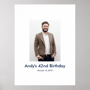 Affiche 42e anniversaire photo personnalisée Se connecter