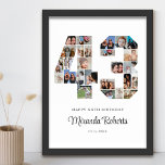 Affiche 43e anniversaire Numéro 43 Photo personnalisée Col<br><div class="desc">Célébrez le 43ème anniversaire avec cette affiche personnalisée de collage photo numéro 43. Ce cadeau personnalisable est également parfait pour un anniversaire mariage. C'est une excellente façon de présenter des souvenirs précieux de votre vie de mariage et de marié. L'affiche comporte un collage de photos qui capturent ces moments spéciaux,...</div>