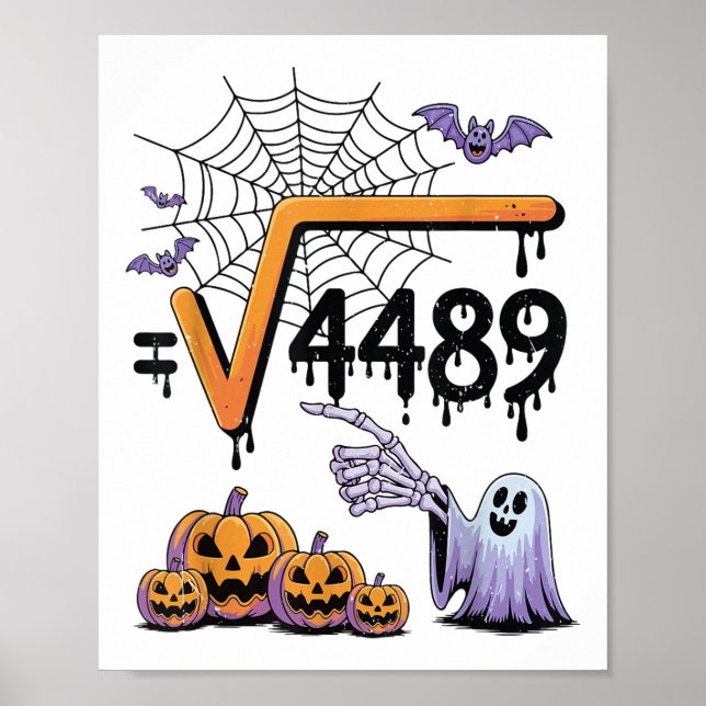 Affiche 4489 Square Root 67 Math Teacher Halloween Costume (Devant)