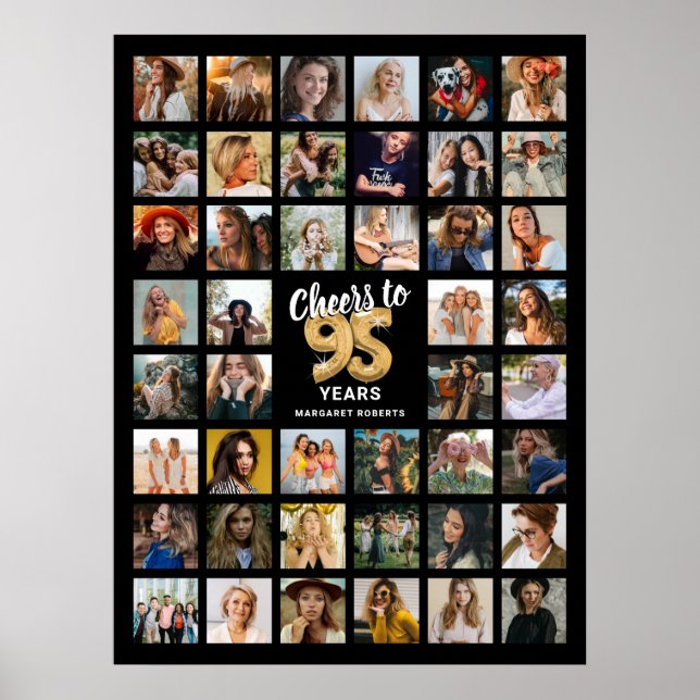 Affiche 44 Photo Collage 95th Birthday (Devant)