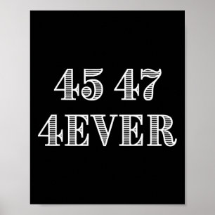 Affiche 45 47 Illustration du soutien du président Trump