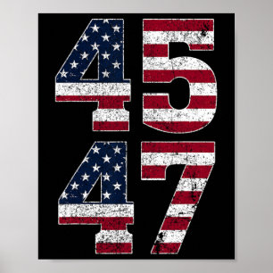 Affiche 45 47 We The People 2024 Se Trouve Avec Le Drapeau