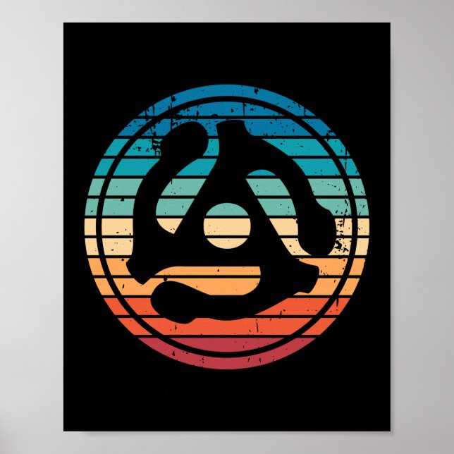 Affiche 45 Adaptateur d'enregistrement Cadeau 60s les anné (Devant)