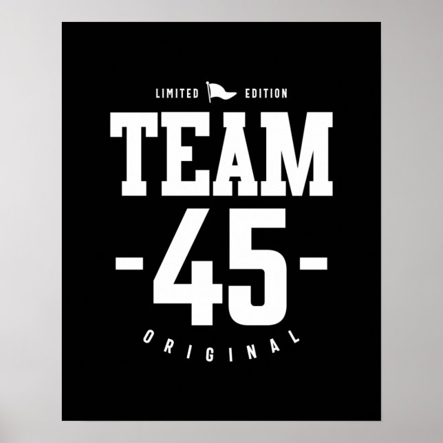 Affiche 45 ans - 45e anniversaire drôle cadeau (Devant)