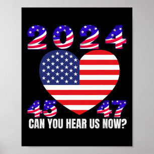 Affiche 45 Et 47 Président Donald Trump Drapeau Américain