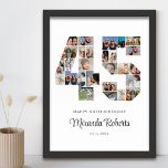 Affiche 45e anniversaire Numéro 45 Photo personnalisée Col<br><div class="desc">Célébrez le 45ème anniversaire avec cette affiche personnalisée de collage photo numéro 45. Ce cadeau personnalisable est également parfait pour un anniversaire mariage. C'est une excellente façon de présenter des souvenirs précieux de votre vie de mariage et de marié. L'affiche comporte un collage de photos qui capturent ces moments spéciaux,...</div>