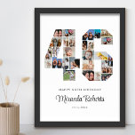 Affiche 46e anniversaire Numéro 46 Photo personnalisée Col<br><div class="desc">Célébrez le 46ème anniversaire avec cette affiche personnalisée de collage photo numéro 46. Ce cadeau personnalisable est également parfait pour un anniversaire mariage. C'est une excellente façon de présenter des souvenirs précieux de votre vie de mariage et de marié. L'affiche comporte un collage de photos qui capturent ces moments spéciaux,...</div>