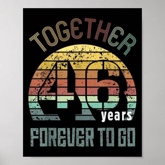 Affiche 46th Years Wedding Anniversary For Couples Matchin (Devant)