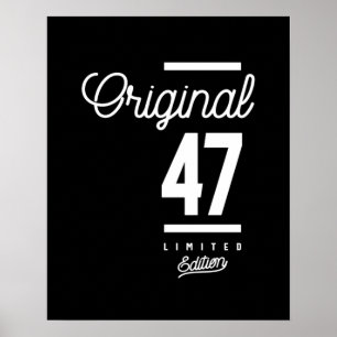 Affiche 47 Ans - 47e Anniversaire Drôle cadeau