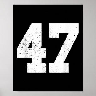 Affiche #47 Joueur de Ventilateur sportif T Chemise Numéro