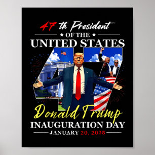 Affiche 47 prés des États-Unis d'Amérique D Trump inaugura
