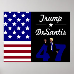 Affiche 47 Trump Desantis 2024