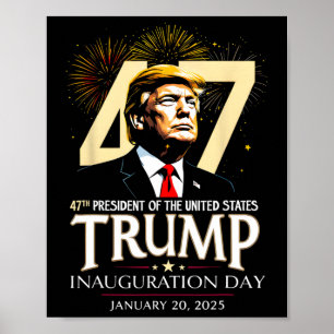 Affiche 47e jour d'inauguration du président Trump 20 janv