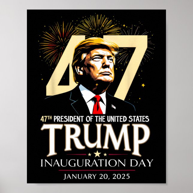 Affiche 47e jour d'inauguration du président Trump 20 janv (Devant)