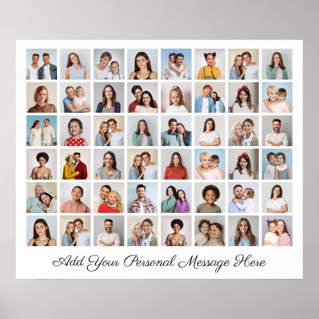 Affiche 48 Photo Collage Ajoutez Votre Propre Salutation (Devant)