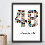 Affiche 48e anniversaire Numéro 48 Photo personnalisée Col<br><div class="desc">Célébrez le 48ème anniversaire avec cette affiche personnalisée de collage photo numéro 48. Ce cadeau personnalisable est également parfait pour un anniversaire mariage. C'est une excellente façon de présenter des souvenirs précieux de votre vie de mariage et de marié. L'affiche comporte un collage de photos qui capturent ces moments spéciaux,...</div>