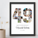 Affiche 49e anniversaire Numéro 49 Photo personnalisée Col<br><div class="desc">Célébrez le 49ème anniversaire avec cette affiche personnalisée de collage photo numéro 49. Ce cadeau personnalisable est également parfait pour un anniversaire mariage. C'est une excellente façon de présenter des souvenirs précieux de votre vie de mariage et de marié. L'affiche comporte un collage de photos qui capturent ces moments spéciaux,...</div>