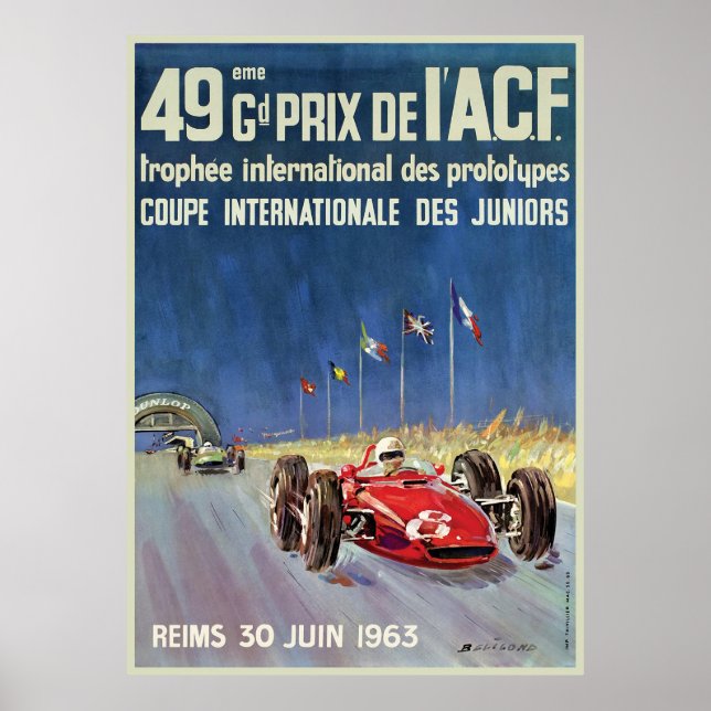 Affiche 49ème Grand Prix De L’A.C.F. Reims (Devant)