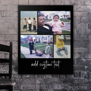 Affiche 4 Collage de photos - vous pouvez changer la coule