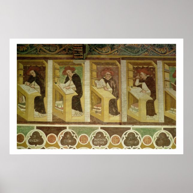 Affiche 4 Dominican Monks at their Desks, from the cycl (Devant)