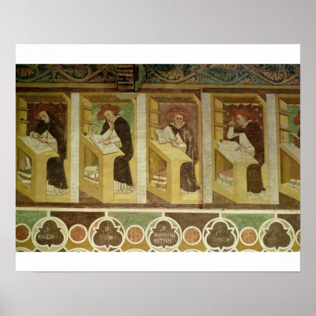 Affiche 4 Dominican Monks at their Desks, from the cycl (Devant)