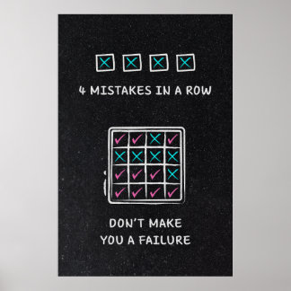 Affiche 4 erreurs à la suite ne font pas de vous un échec.