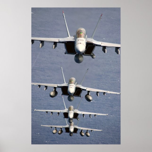 Affiche 4 FA-18 Super Hornets Imprimer (Devant)