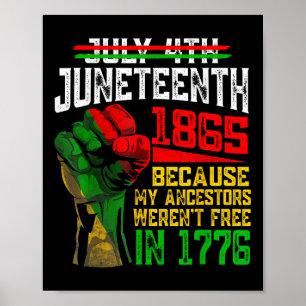 Affiche 4 juillet 1865 parce que mes ancêtres