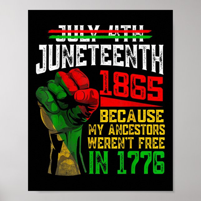 Affiche 4 juillet 1865 parce que mes ancêtres (Devant)
