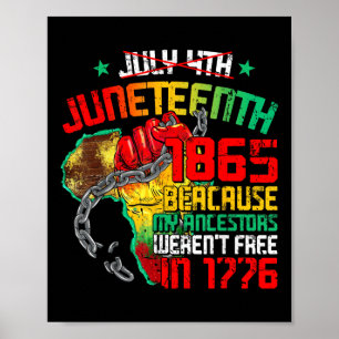 Affiche 4 juillet 1865 parce que mes ancêtres hommes