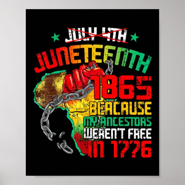 Affiche 4 juillet 1865 parce que mes ancêtres hommes (Devant)