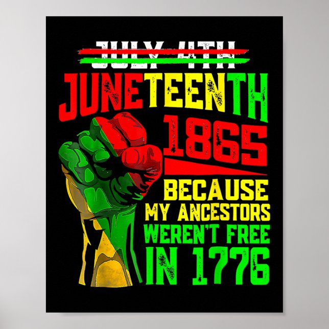 Affiche 4 juillet 1865 Parce que mes ancêtres mentent (Devant)